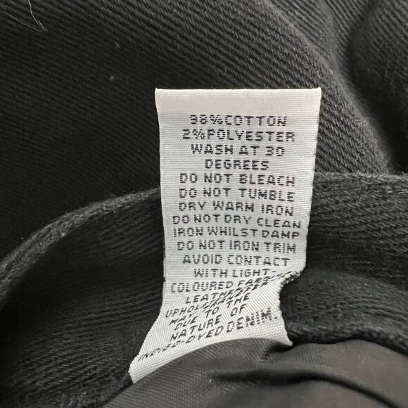 Boohoo Blue Womens Distressed Raw Hem Black Jeans Size 6 High Rise - Picture 9 of 9